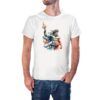 Camiseta Dios Griego Poseidon Acuarela color blanco