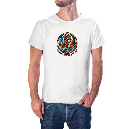 Camiseta Human Rights For All color blanco