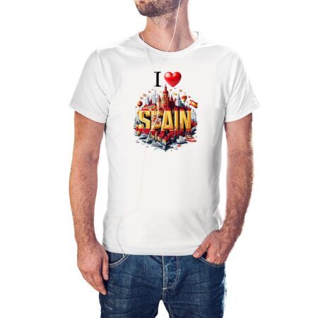 Camiseta I Love Spain color blanco