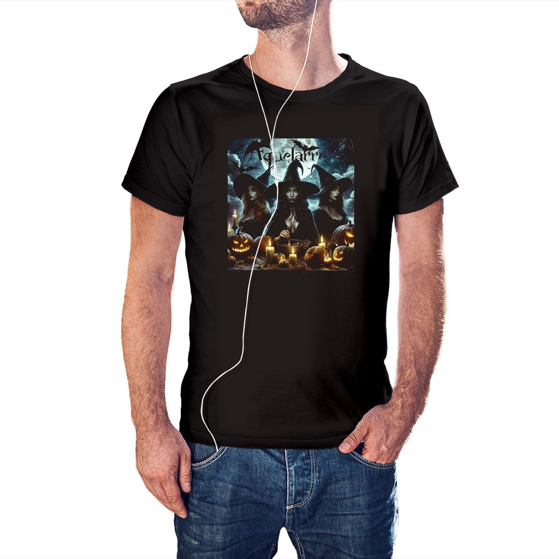 Camiseta Reunión de Brujas - Aquelarre color negro