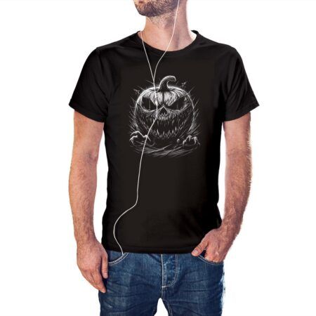 Camiseta Calabaza con Púas y Garras color negro