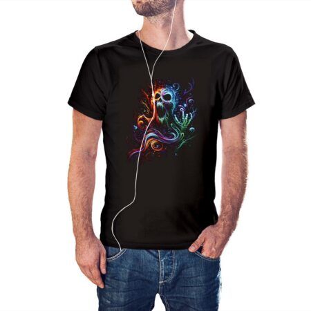 Camiseta Fantasma Horripilante Neón color blanco