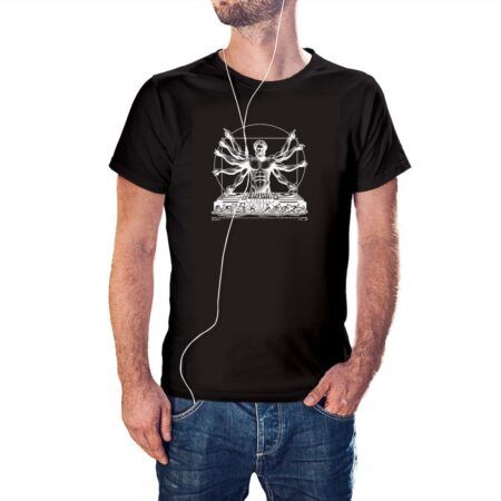 Camiseta Hombre Vitruvio DJ color negro