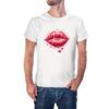 Camiseta Labios Rojos Corazones color blanco Camiseta Labios Rojos Corazones color blanco