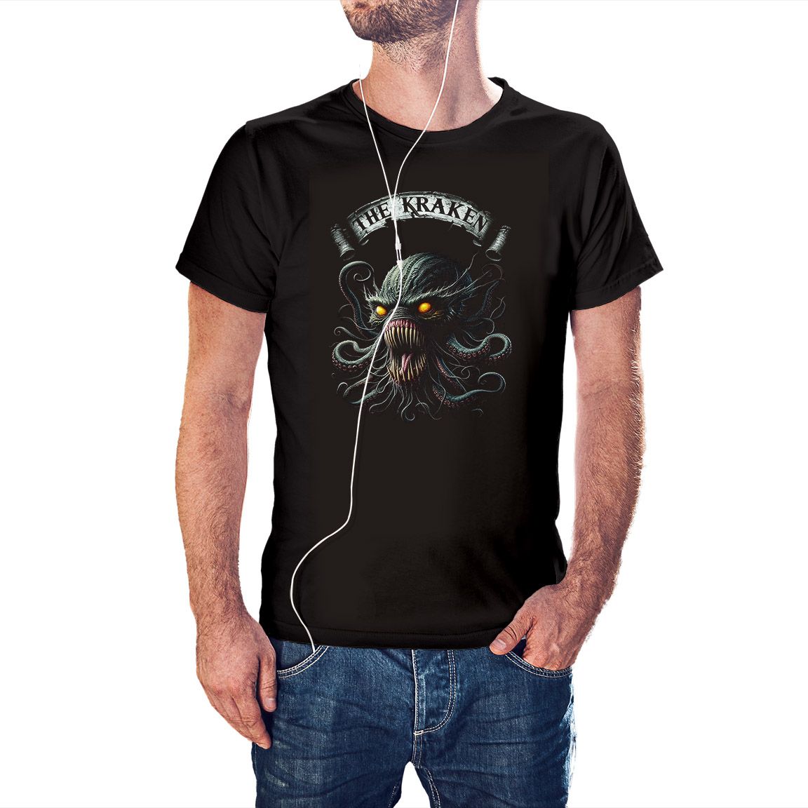 Camiseta The Kraken color negro