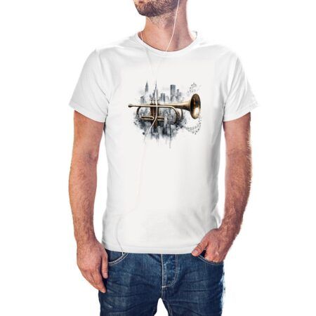 Camiseta Trompeta Ciudad color blanco