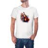 Camiseta Violoncelo Acuarela con Flores color blanco