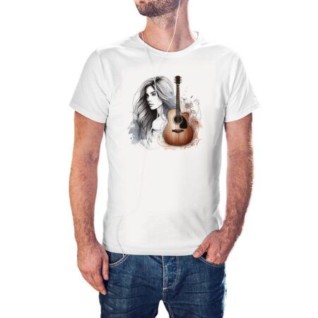 Camiseta La Chica de la Guitarra color blanco