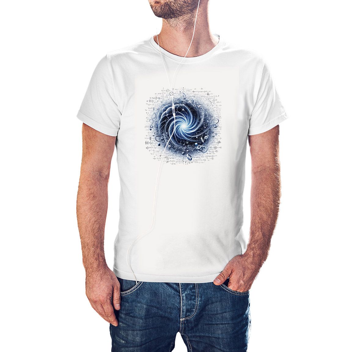 Camiseta Vórtice Matemático color blanco