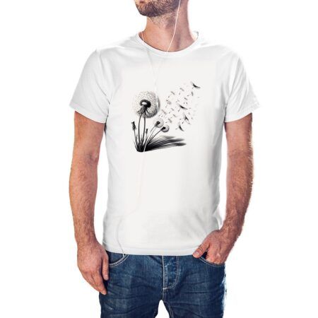 Camiseta Diente de León al Viento color blanco