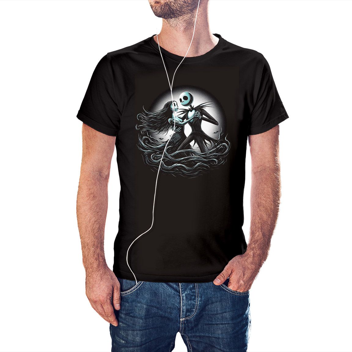 Camiseta Baile de Jack y Sally color negro