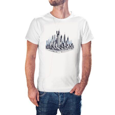Camiseta Paisaje Urbano Minimalista color blanco