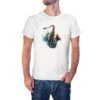 Camiseta Diseño Saxofón Ciudad color blanco