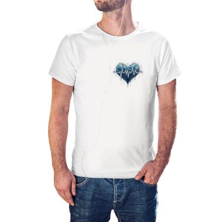Camiseta Corazón con Pulso color blanco