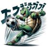 Diseño Tortuga Jugando al Futbol