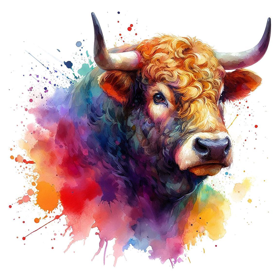 Diseño Toro Acuarela Diseño Toro Acuarela