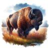 Diseño Bisonte Acuarela