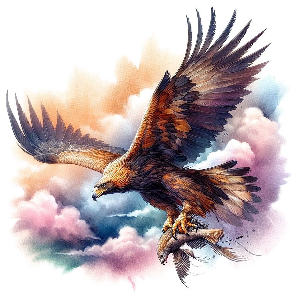 Diseño Águila Real Cazando