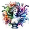 Diseño Gorgona Griega Medusa Acuarela Diseño Gorgona Griega Medusa Acuarela
