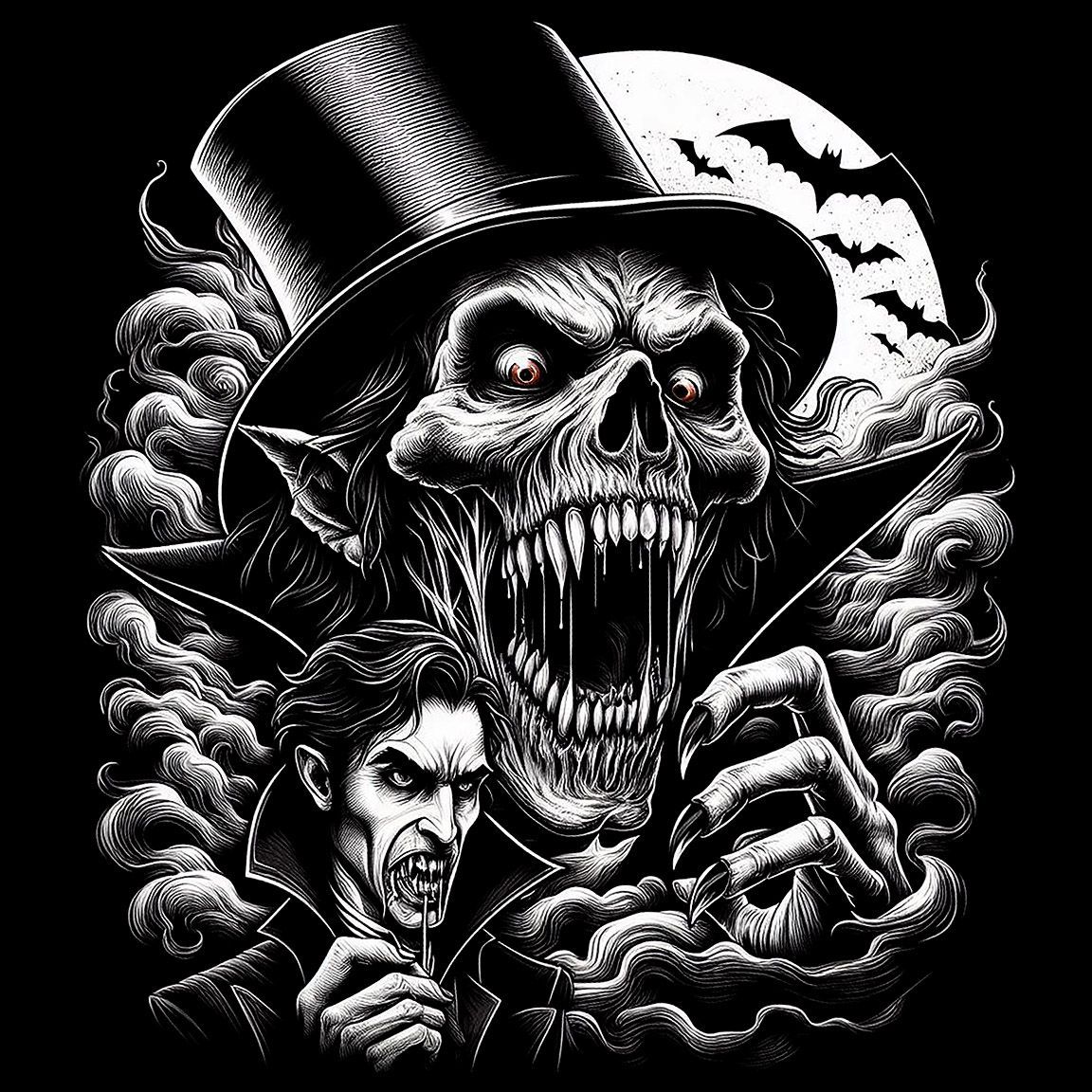 Diseño Vampiro Hambiento con Sombrero