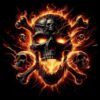Diseño Skull Crossbones in Fire Diseño Skull Crossbones in Fire