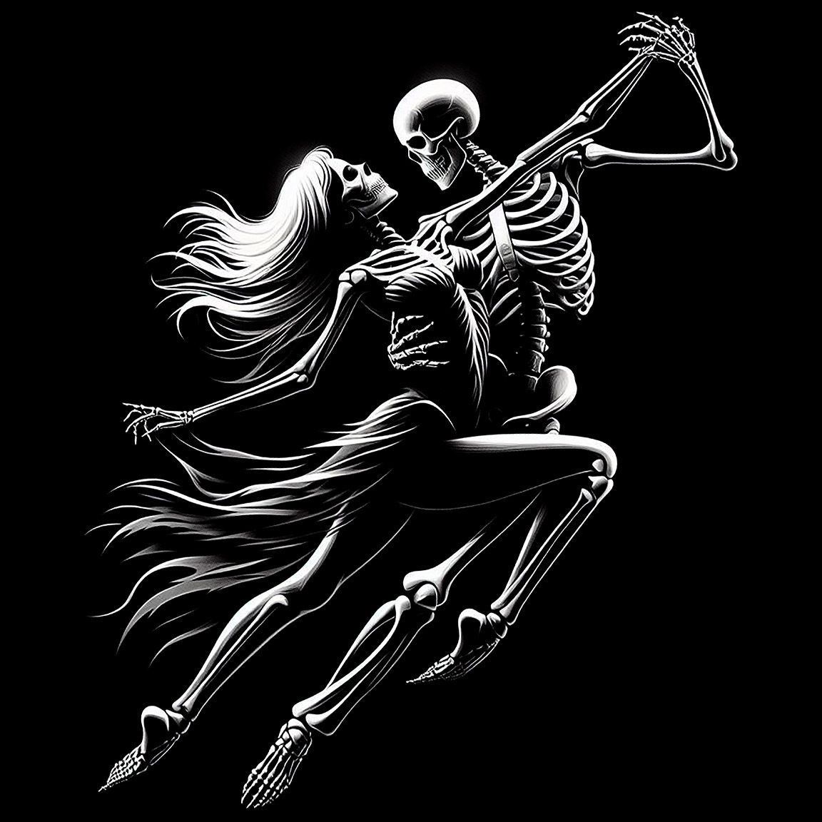 Diseño Esqueletos Bailando Tango