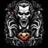 Diseño Vampiro Murciélagos y Calabaza