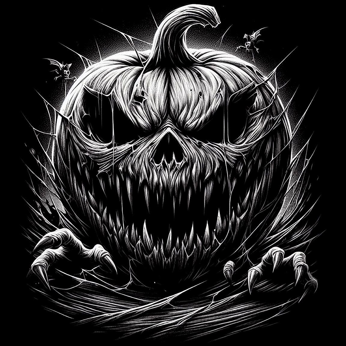 Diseño Calabaza con Púas y Garras