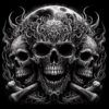 Diseño Emblema Tres Calaveras