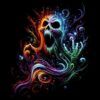 Diseño Fantasma Horripilante Neón