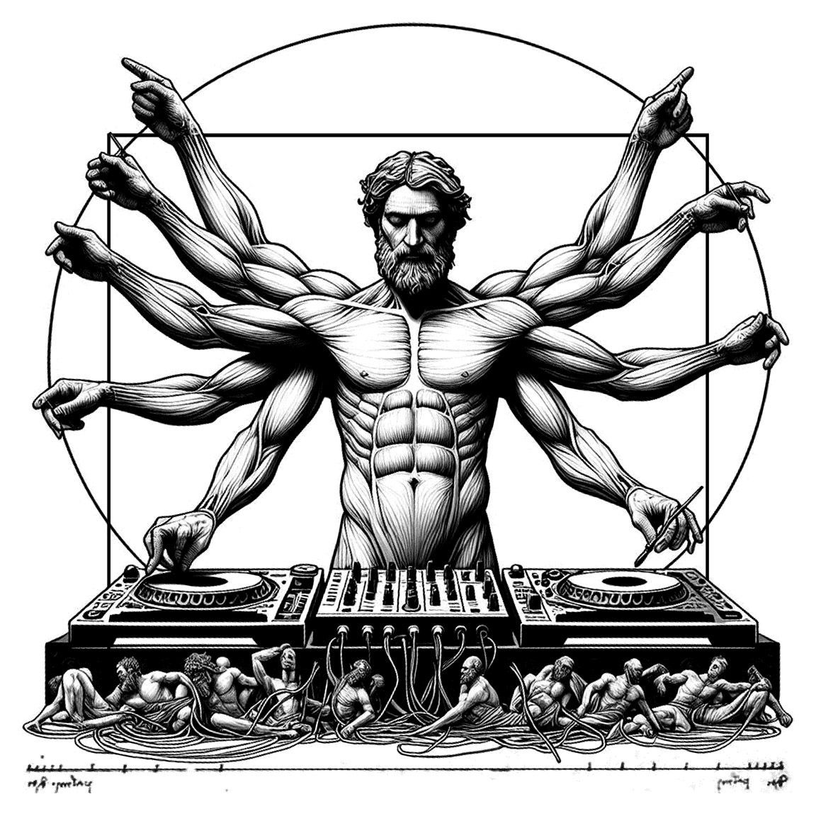 Diseño Hombre Vitruvio DJ