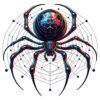 Diseño Iridescent Metallic Black Widow
