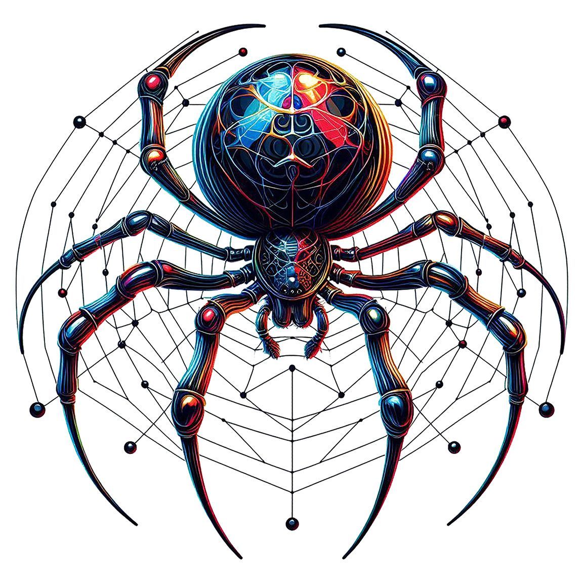 Diseño Iridescent Metallic Black Widow