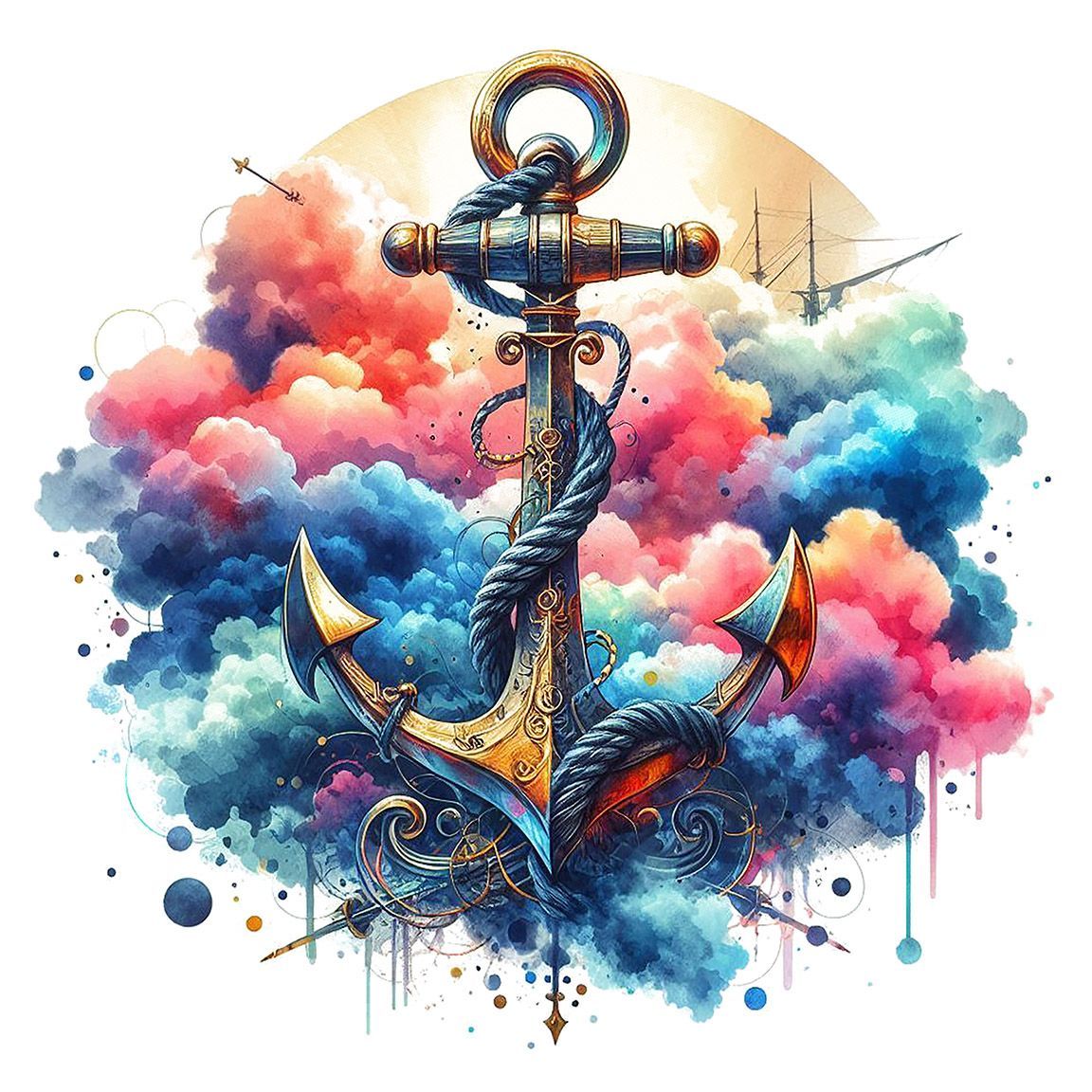 Diseño Ancla Acuarela