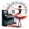 Diseño Bailarina y Piano