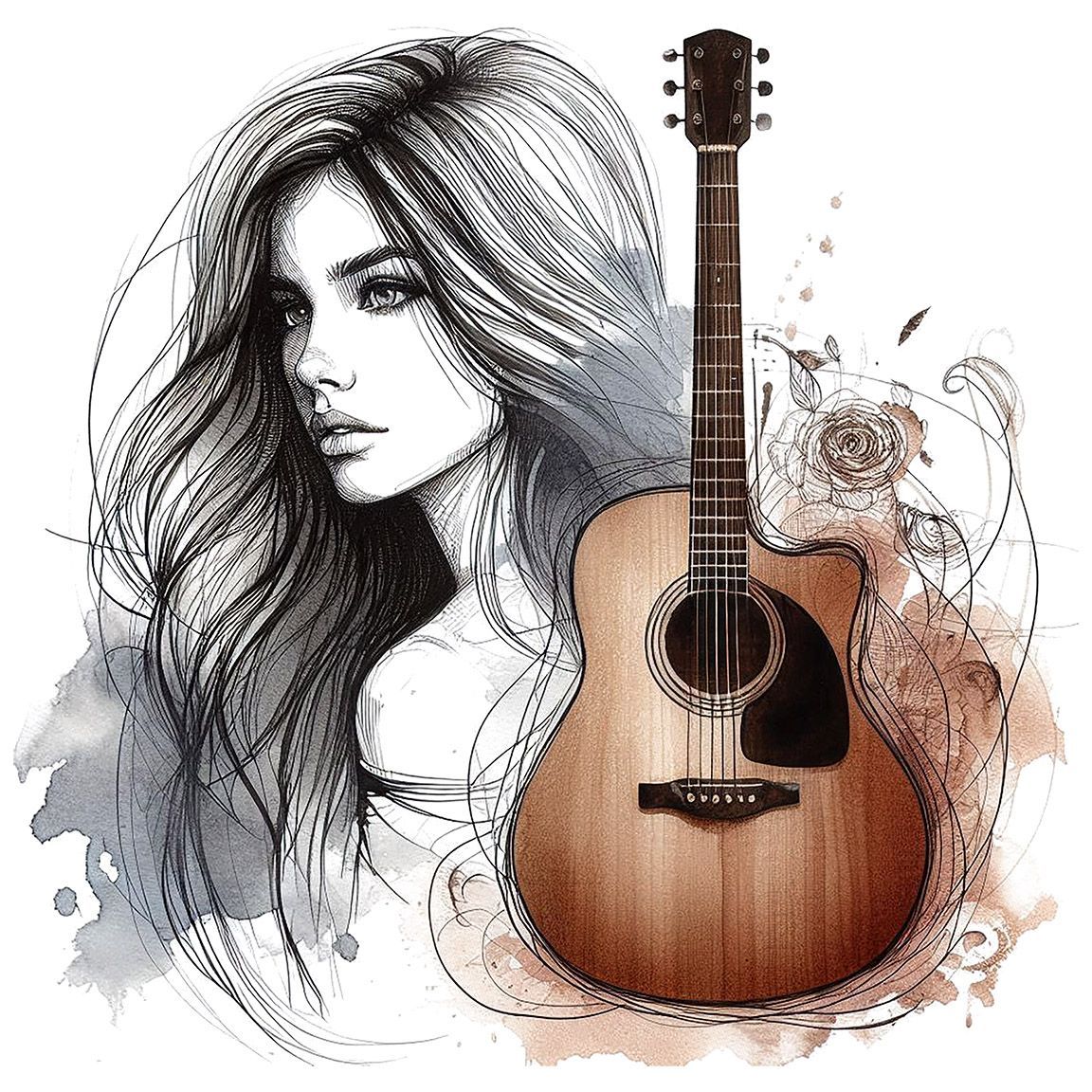 Diseño La Chica de la Guitarra