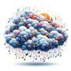 Diseño Nube Musical Colorida