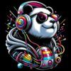 Diseño Panda Escuchando Música Diseño Panda Escuchando Música