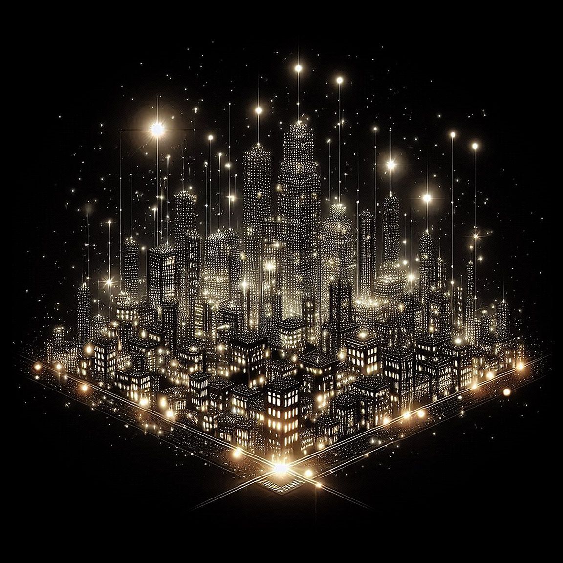 Diseño Ciudad Nocturna Luces