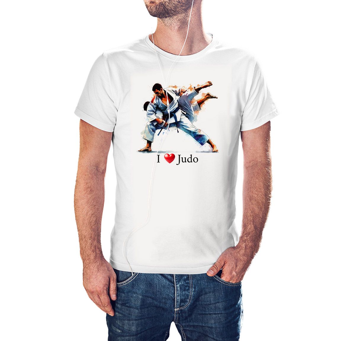 Camiseta I Love Judo color blanco Camiseta I Love Judo color blanco
