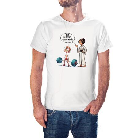 Camiseta Que la Fuerza te Acompañe color blanco