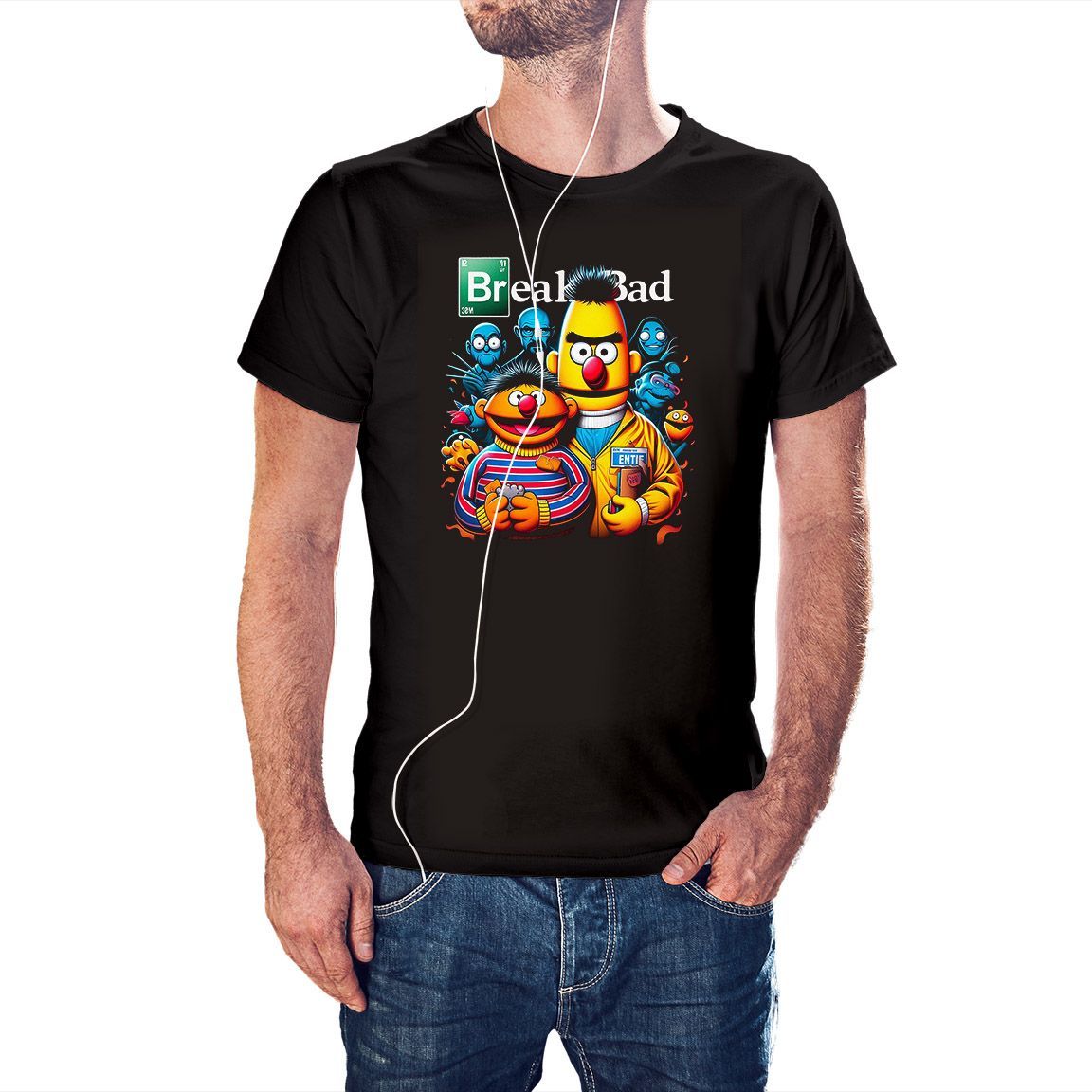 Camiseta Breaking Bad Muppet color negro