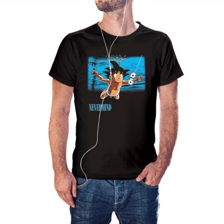 Camiseta Nirvana Goku Nevermind color negro