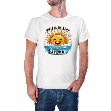 Camiseta This Is The Best Day Ever color blanco