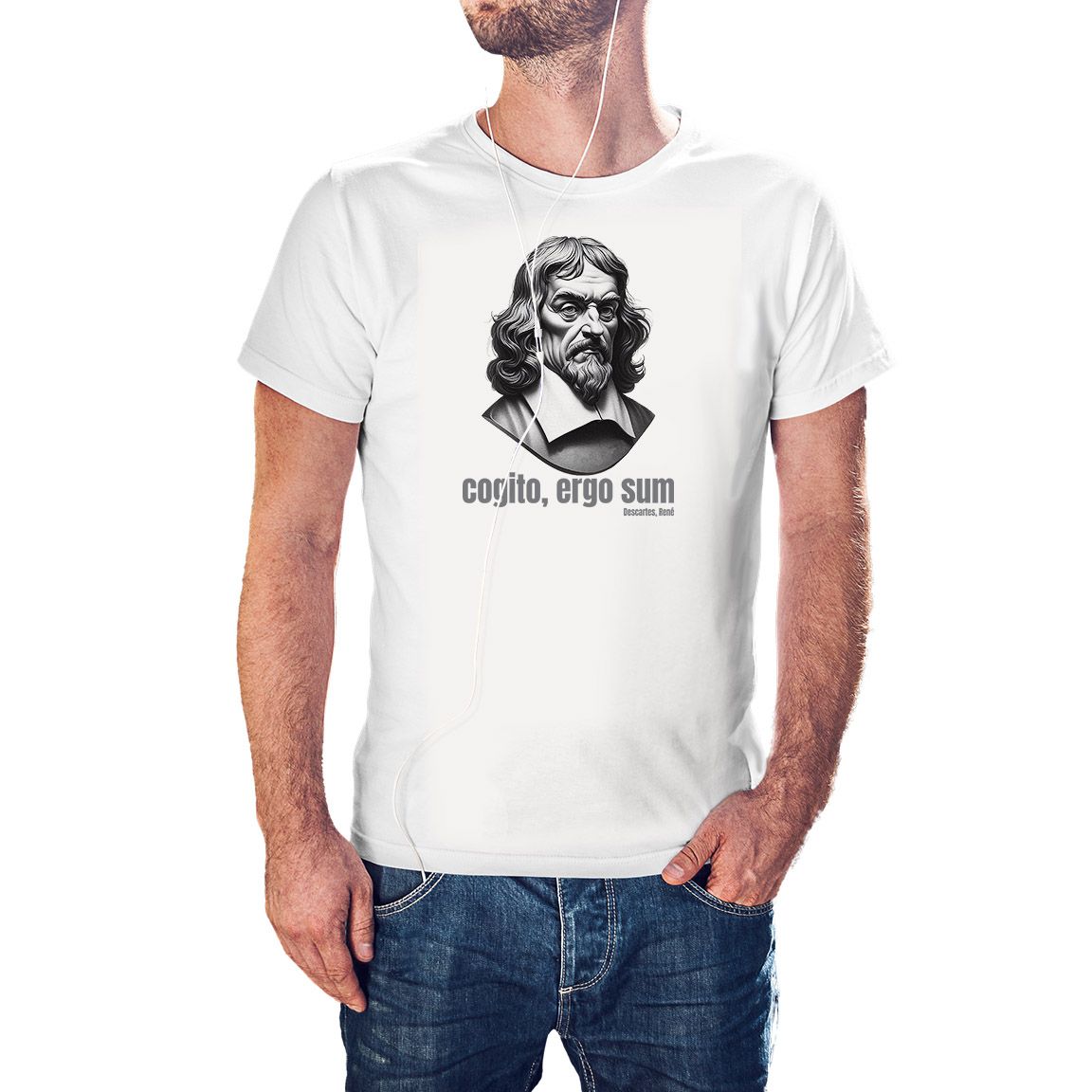 Camiseta Cogito Ergo Sum color blanco