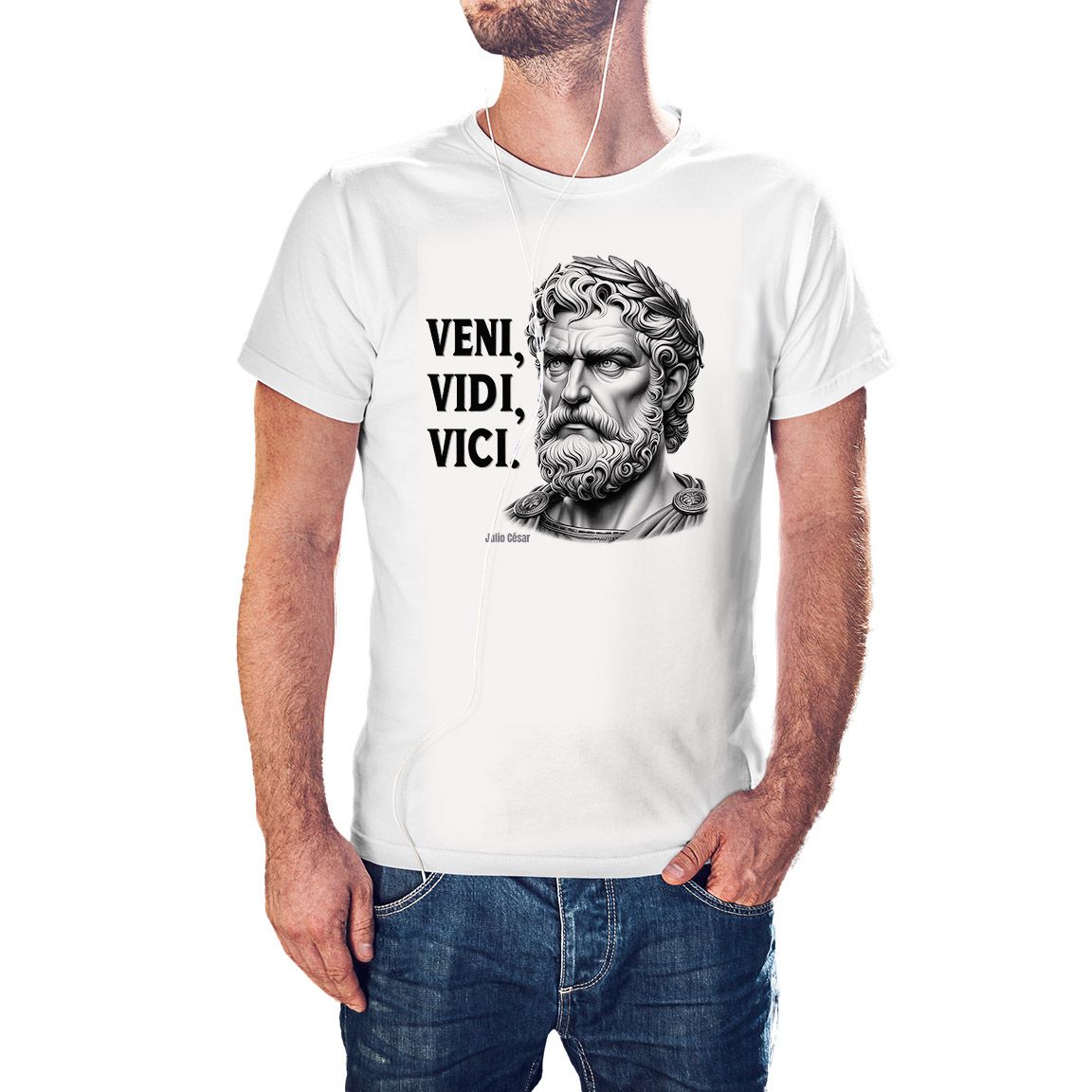 Camiseta Veni, Vidi, Vici color blanco Camiseta Veni, Vidi, Vici color blanco