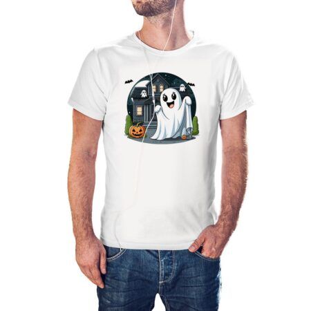 Camiseta Fantasma Simpático color blanco