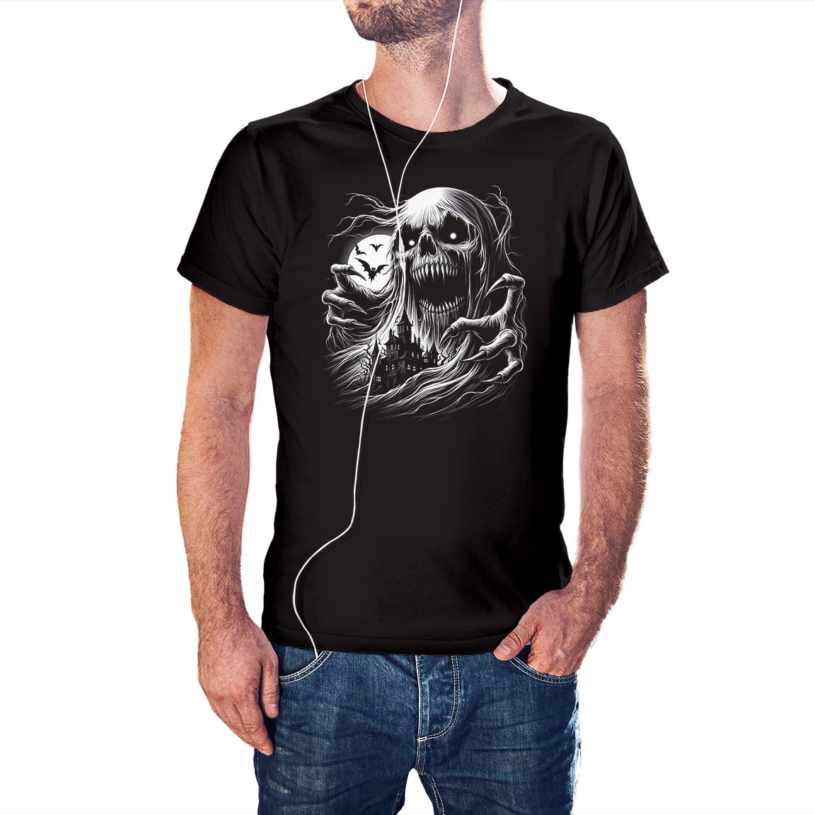 Camiseta Casa Poseida por Espectro color negro