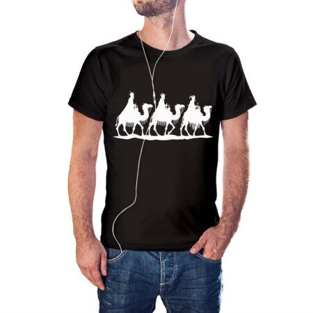 Camiseta Silueta Reyes Magos color negro