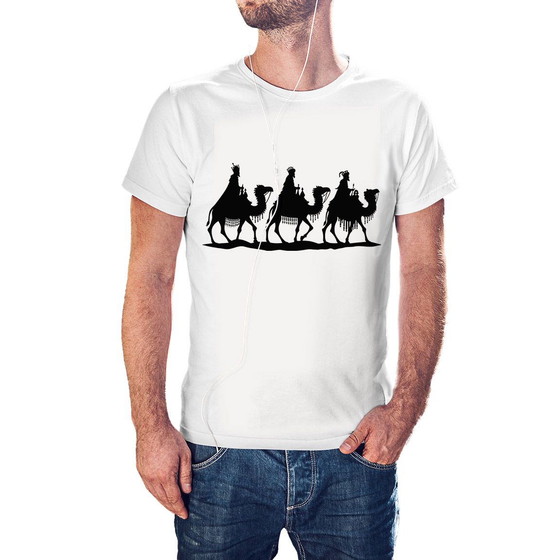 Camiseta Silueta Reyes Magos color blanco Camiseta Silueta Reyes Magos color blanco